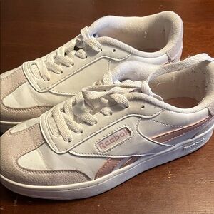 Reebok White and Pink Athletic Shoes